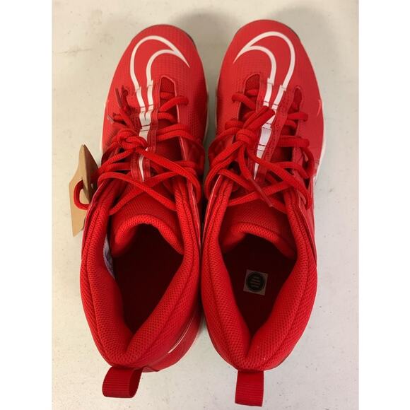 Nike Alpha Menace 3 Men's Size 11 Shark Red-White Football Cleats - Picture 5 of 8